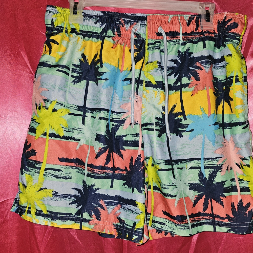 George Yellow and Green Board Shorts Vibrant Swimwear